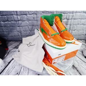 Reves Sport KIY '85 High Carrots Orange/Peas Green "Carrots by Anwar" Men 7 NIB